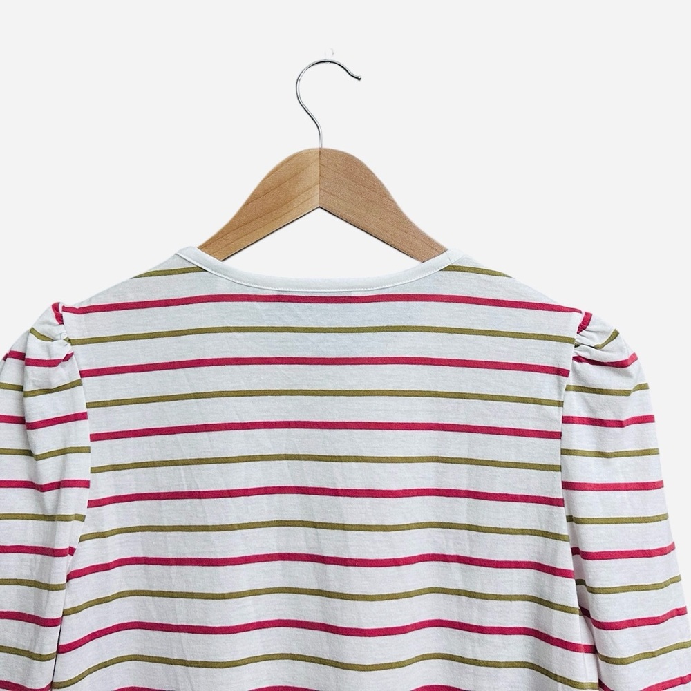 Rebecca Taylor A-Line Puffed Sleeve Striped Shirt - Picture 5 of 8